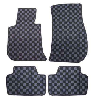 Checkered Flag Carpet Floor Mats For 2014-2021 BMW F22 2 Series F87 M2 Anti-Slip