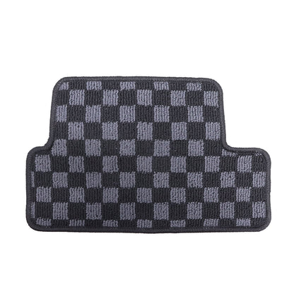 Checkered Flag Carpet Floor Mats For Subaru BRZ 2022 2023 2024 2025 Velour 4Pcs