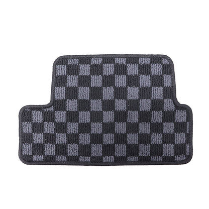 Checkered Flag Carpet Floor Mats For Subaru BRZ 2022 2023 2024 2025 Velour 4Pcs