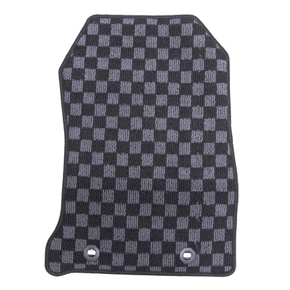 Checkered Flag Carpet Floor Mats For Subaru BRZ 2022 2023 2024 2025 Velour 4Pcs