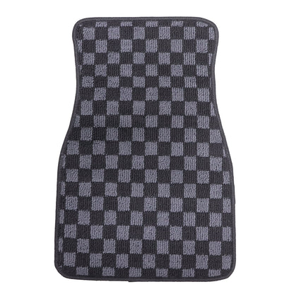 Front & Rear Checkered Flag Carpet Floor Mats All Weather For Toyota Corolla