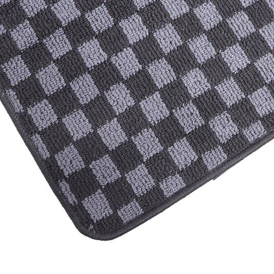 Front & Rear Checkered Flag Carpet Floor Mats All Weather For Toyota Corolla