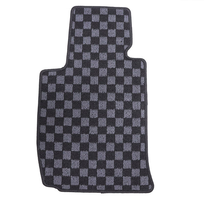 2Pcs For BMW Z4 E89 2-Door 2009-2016 Front Checkered Flag Carpet Floor Mats 2Pcs
