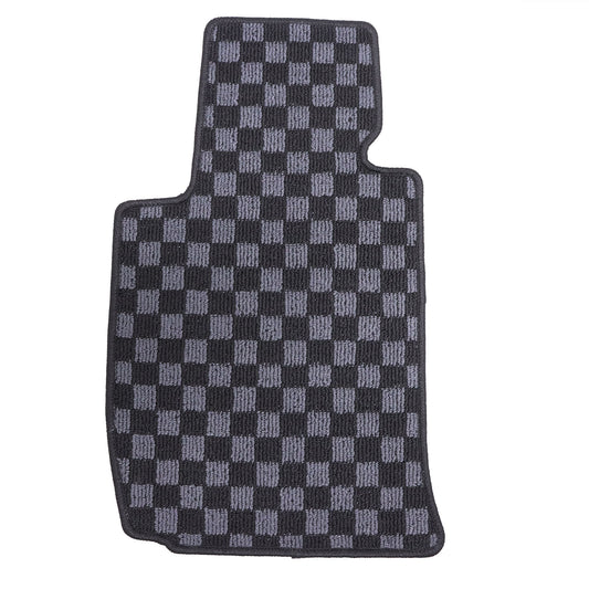 2Pcs For BMW Z4 E89 2-Door 2009-2016 Front Checkered Flag Carpet Floor Mats 2Pcs