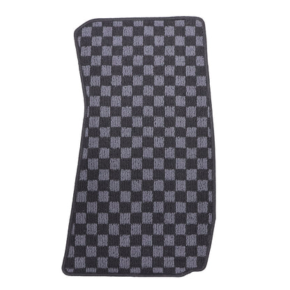 2Pcs For BMW Z4 E89 2-Door 2009-2016 Front Checkered Flag Carpet Floor Mats 2Pcs
