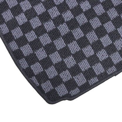 2Pcs For BMW Z4 E89 2-Door 2009-2016 Front Checkered Flag Carpet Floor Mats 2Pcs