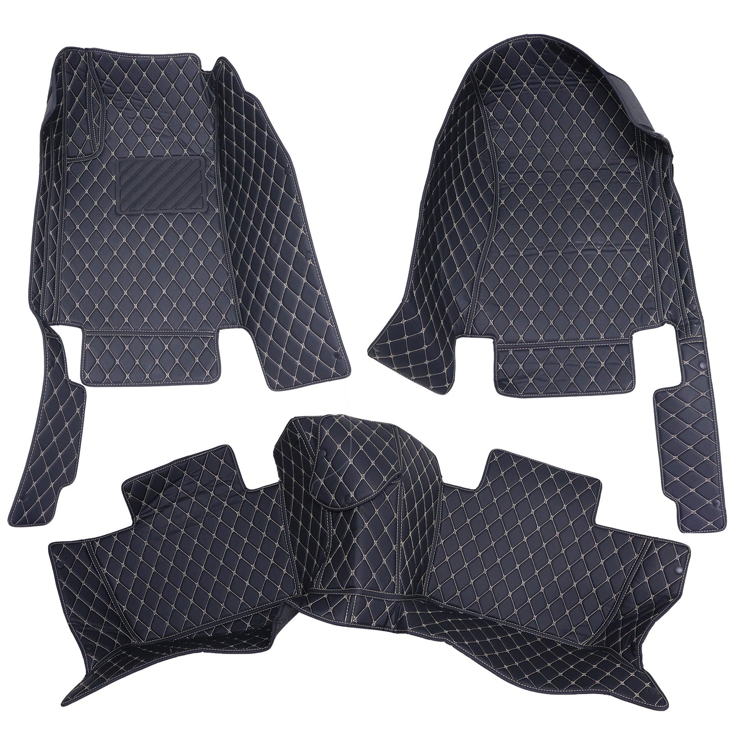 For 2008-2013 Cadillac CTS Microfiber Leather Floor Mats Liners Front & Rear