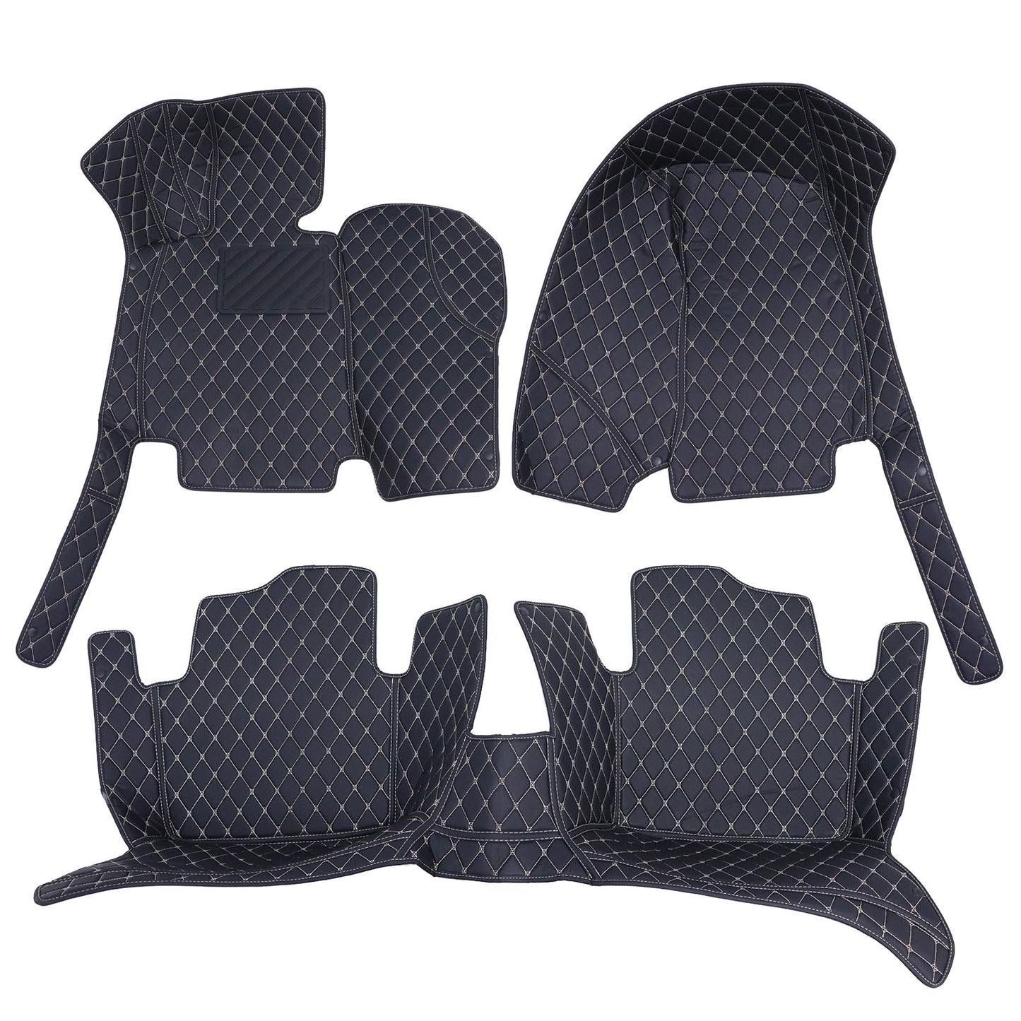 For 2014-2019 Cadillac CTS Microfiber Leather Floor Mats Liners Front & Rear