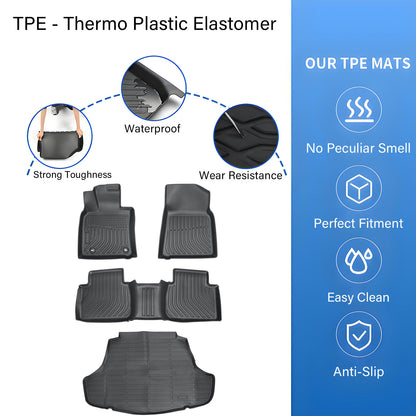 TPE Floor Mats+Trunk Cargo Liner For 2019 2020 2021 2022 2023 Toyota Camry FWD