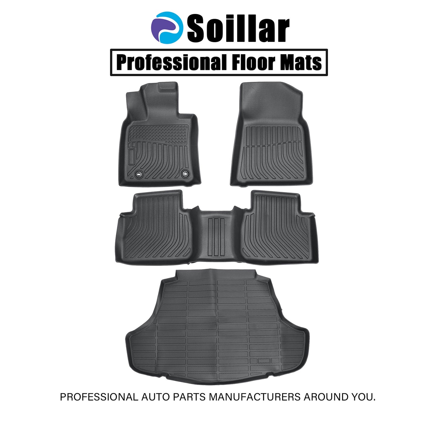 TPE Floor Mats+Trunk Cargo Liner For 2019 2020 2021 2022 2023 Toyota Camry FWD