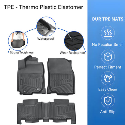 Floor Mats Liner 3D For 2013-2018 Toyota RAV4 4-Door Front-Rear All Weather TPE