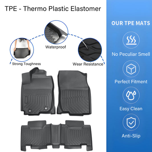 Floor Mats Liner 3D For 2013-2018 Toyota RAV4 4-Door Front-Rear All Weather TPE