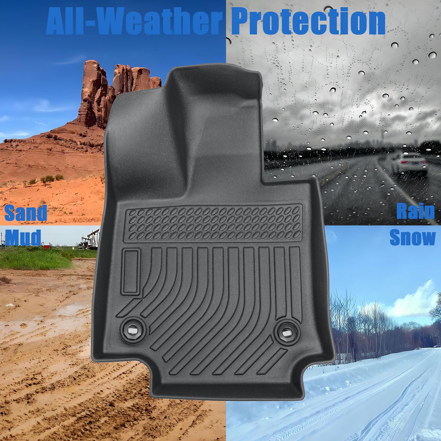 Floor Mats Liner For 2019-2024 Toyota RAV4 Hybrid Only 4Door All-Weather TPE New