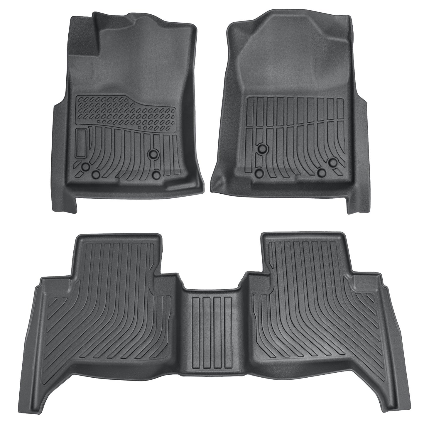 Floor Mats Liner For 2005-2015 Toyota Tacoma Double Cab Front-Rear Weather TPE