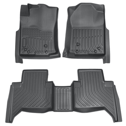 Floor Mats Liner For 2005-2015 Toyota Tacoma Double Cab Front-Rear Weather TPE