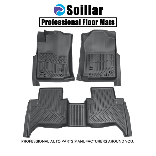 Floor Mats Liner For 2005-2015 Toyota Tacoma Double Cab Front-Rear Weather TPE