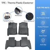 Floor Mats Liner For 2005-2015 Toyota Tacoma Double Cab Front-Rear Weather TPE