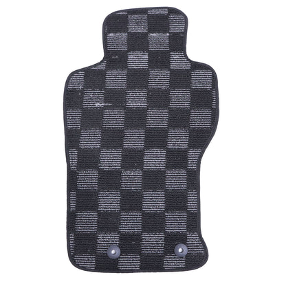 2Pcs For Mazda MX-5 Miata 2Door 2016-2023 Front Checkered Flag Carpet Floor Mats