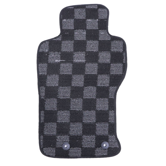 2Pcs For Mazda MX-5 Miata 2Door 2016-2023 Front Checkered Flag Carpet Floor Mats