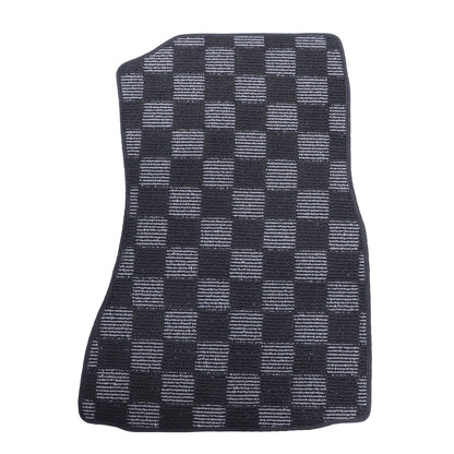 Checkered Flag Carpet Floor Mats Set of 4 For 2006 - 2013 Lexus IS250 / IS350