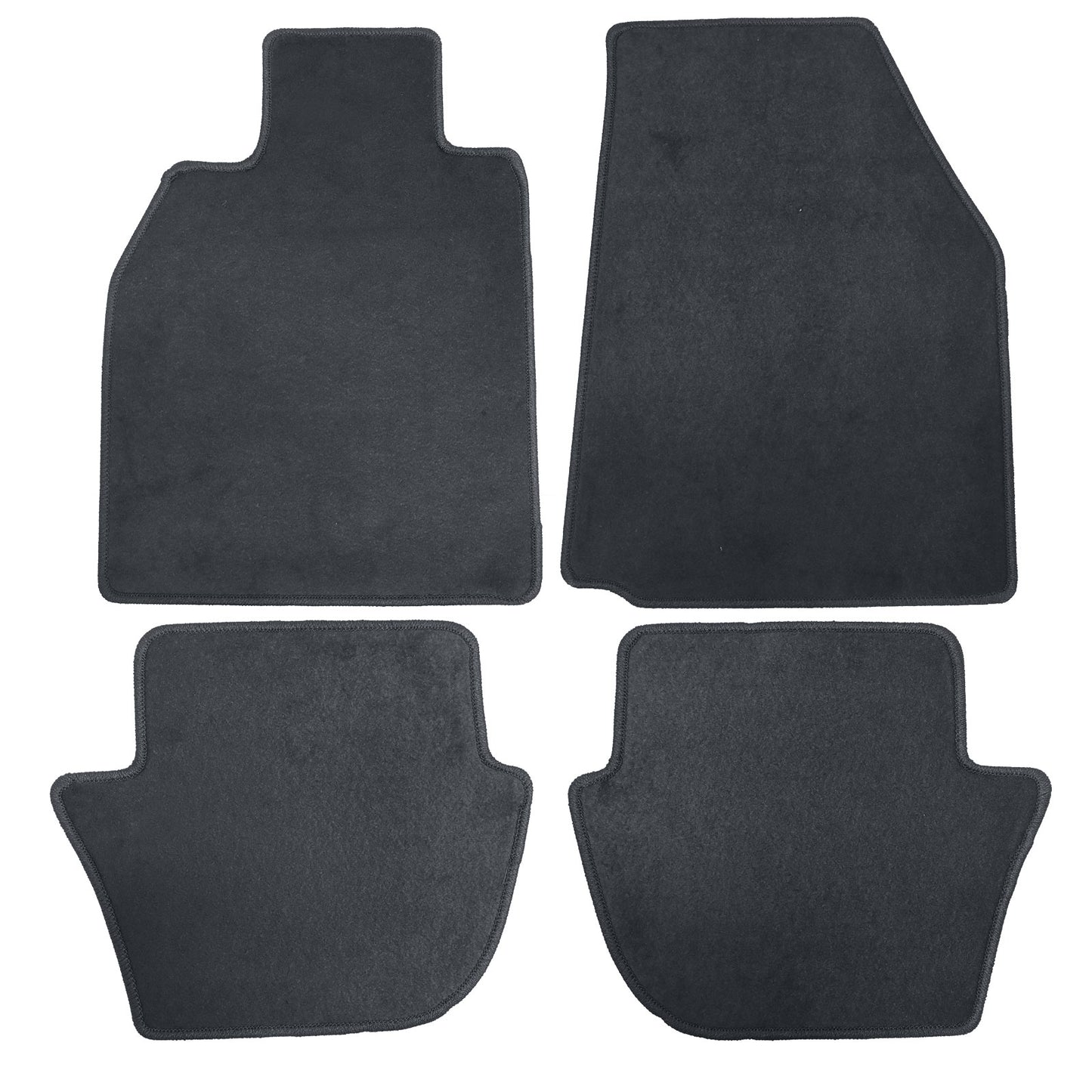 For 2004-2013 Porsche 911 997 Front & Rear Floor Mats Set Carpet Velour 4-Door