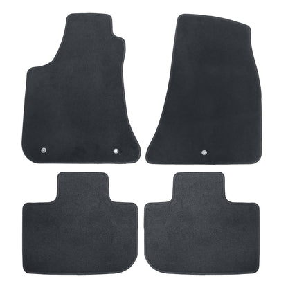 New For 2011-2023 Dodge Charger Front & Rear Velour Floor Mats Carpet Black