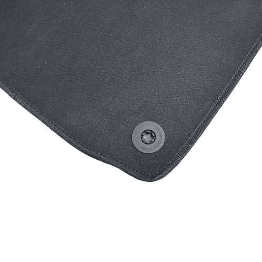 Black Velour Front & Rear Floor Mats Carpet 4Pcs Fits 2007-2016 Volkswagen Eos