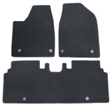New For 2022-2024 Kia EV6 Front & Rear Velour Floor Mats Carpet Black 3PCS
