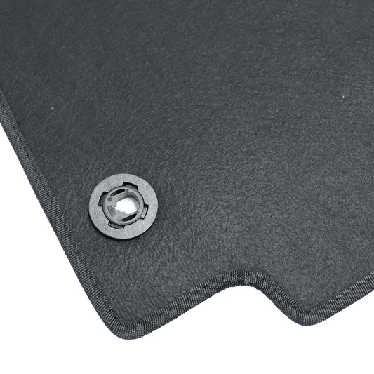 New For 2025 Kia K4 Front & Rear Velour Floor Mats Waterproof Carpet Black 4PCS