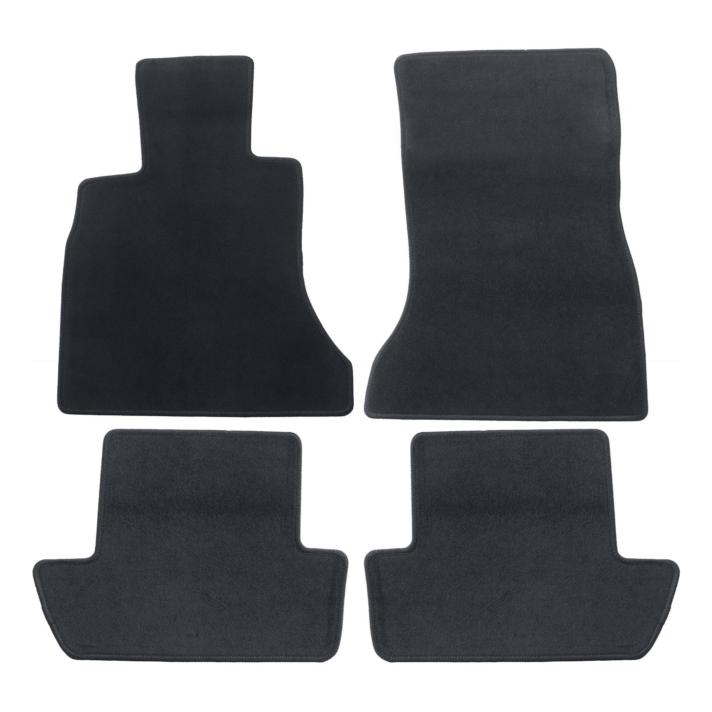 4Pcs For BMW M6 F12 2012-2018 Front & 2nd Row Floor Mats Carpet Velour Black New