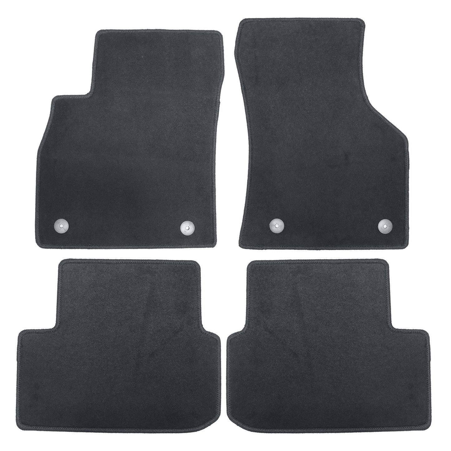 Velour Floor Mats Carpet Fits 2020-2026 Volkswagen Golf 8 5-Seats Protection Blk