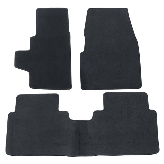 New For 2014-2021 BMW I3 Front & Rear Velour Floor Mats Carpet Black 3PCS