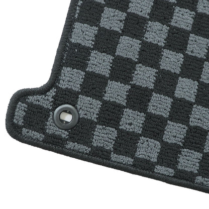 For Honda Civic Sedan 2012-2015 Front & Rear Checkered Flag Carpet Floor Mats