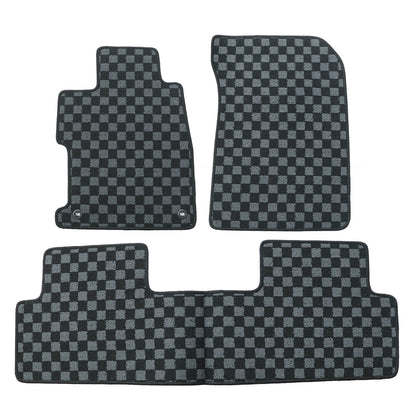 For Honda Civic Sedan 2012-2015 Front & Rear Checkered Flag Carpet Floor Mats