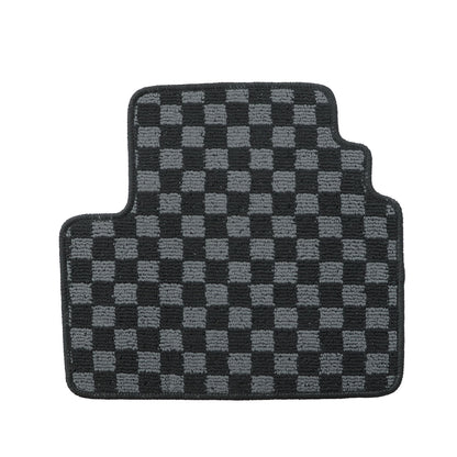 4Pcs For Infiniti G37 2008-2013 Front & Rear Checkered Flag Carpet Floor Mats