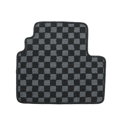 4Pcs For Infiniti G37 2008-2013 Front & Rear Checkered Flag Carpet Floor Mats