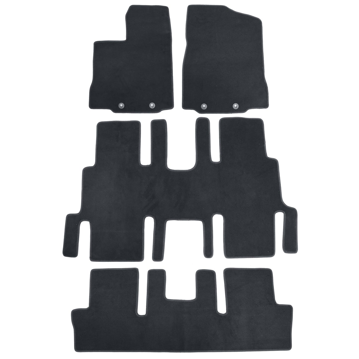 New For 2011-2017 Nissan Quest Front & Rear Velour Floor Mats Carpet Black 4PCS