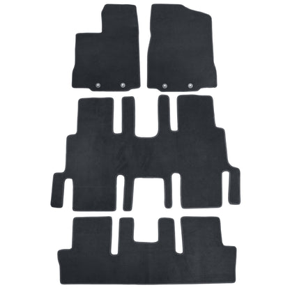 New For 2011-2017 Nissan Quest Front & Rear Velour Floor Mats Carpet Black 4PCS