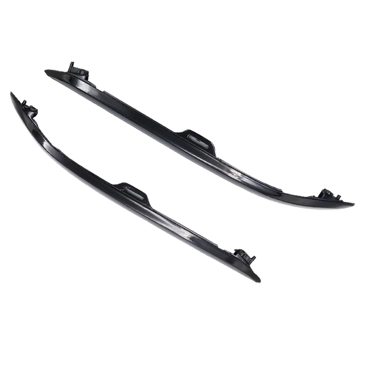 For Honda Pilot 2019-2022 Front Bumper Molding Trims Left Right Side Gloss Black