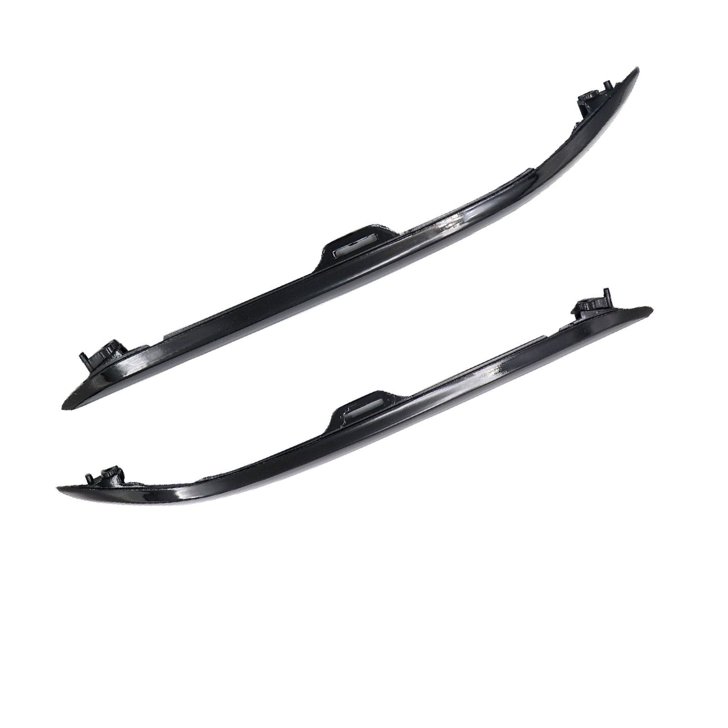 For Honda Pilot 2019-2022 Front Bumper Molding Trims Left Right Side Gloss Black