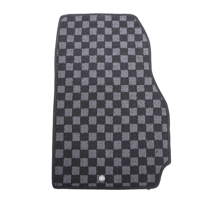 For 2009-2024 Nissan GT-R R35 Checkered Flag Carpet Floor Mats Front & 2nd Row