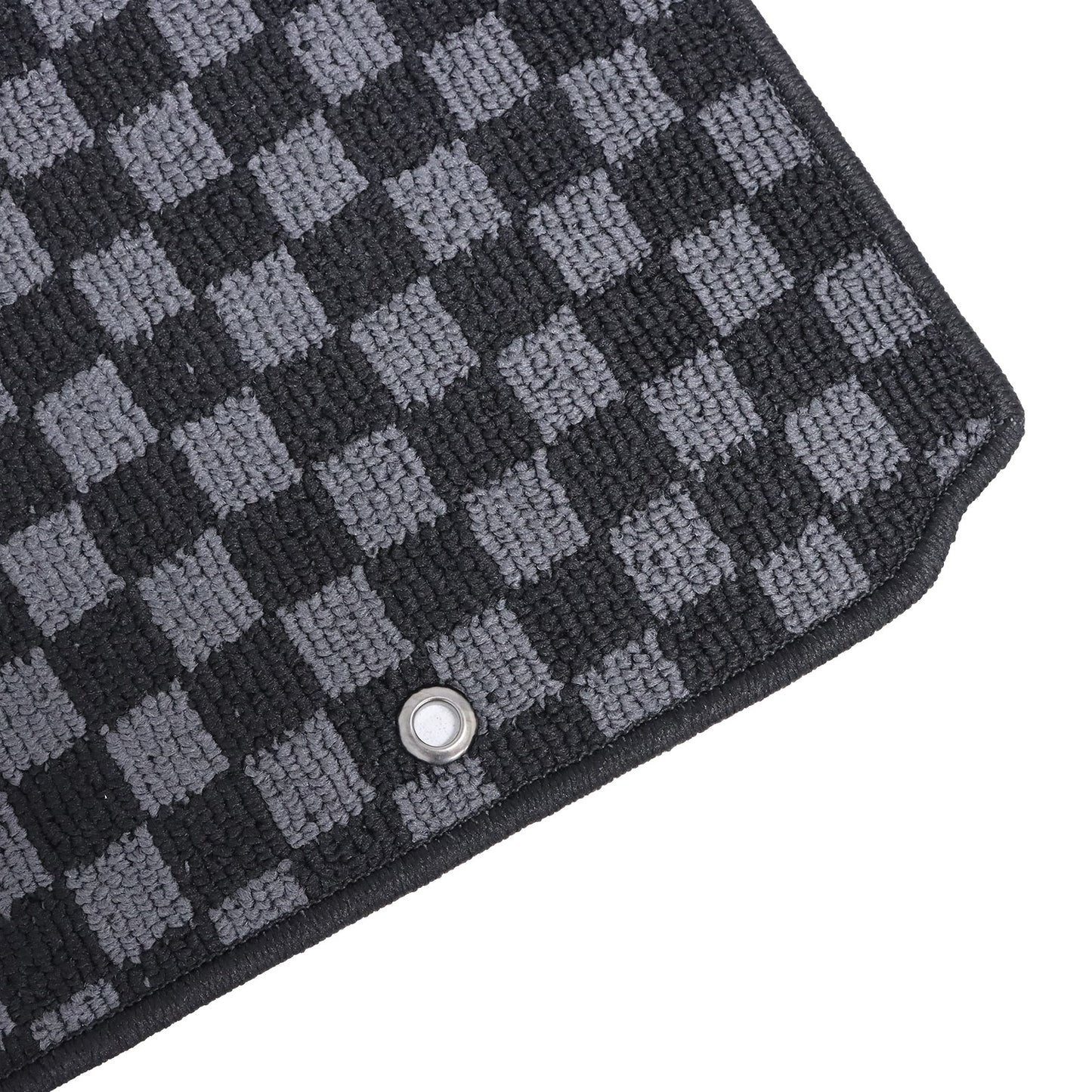 For 2009-2024 Nissan GT-R R35 Checkered Flag Carpet Floor Mats Front & 2nd Row