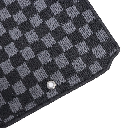 For 2009-2024 Nissan GT-R R35 Checkered Flag Carpet Floor Mats Front & 2nd Row