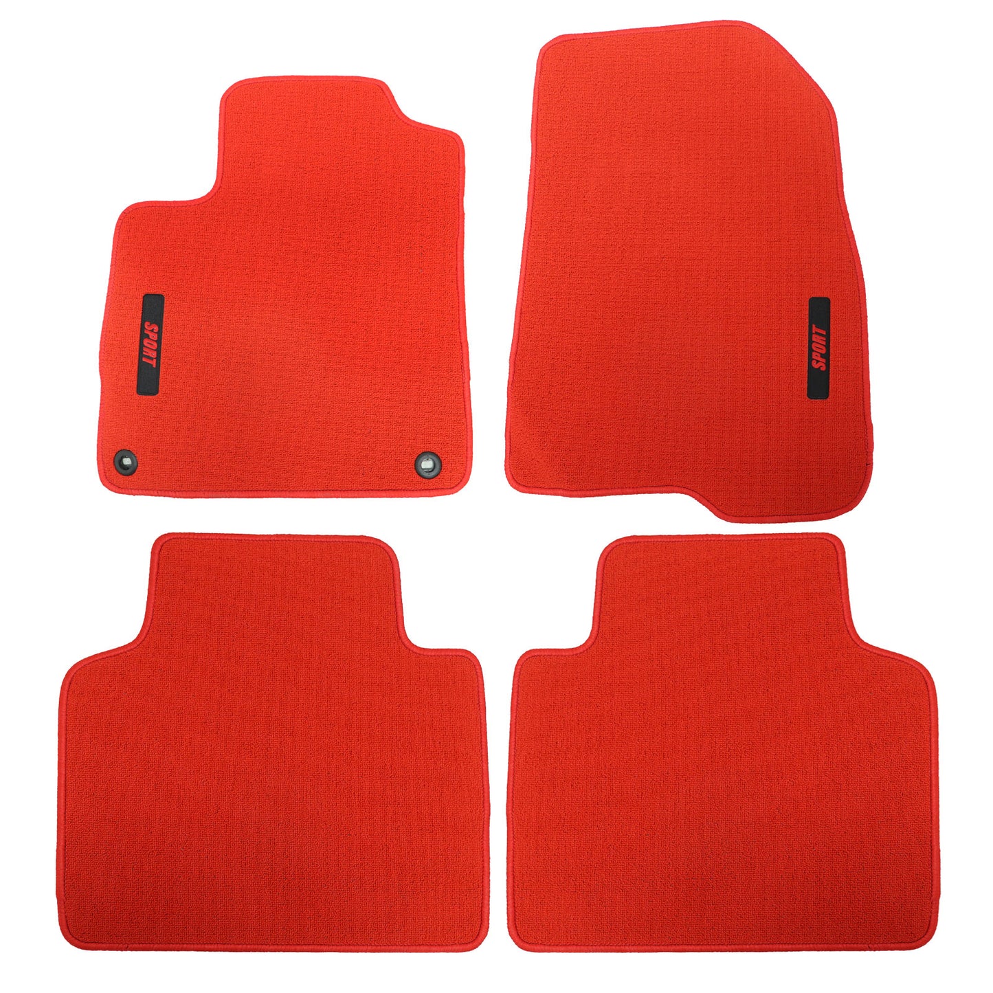 New For 2018-2022 Honda Accord Front & Rear Velour Floor Mats Carpet Red 4PCS