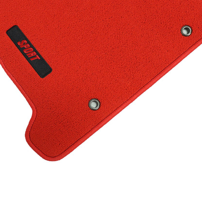 New For 2006-2011 Honda Civic Front & Rear Velour Floor Mats Carpet Red 3PCS