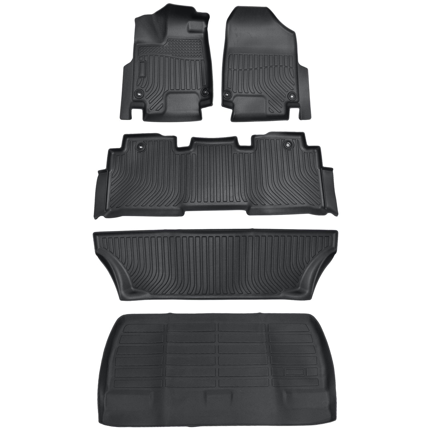 TPE Floor Mats+Trunk Cargo Liner Fits 2018-2026 Honda Odyssey 4-Door All Weather
