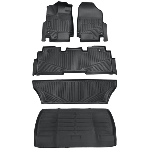 TPE Floor Mats+Trunk Cargo Liner Fits 2018-2026 Honda Odyssey 4-Door All Weather
