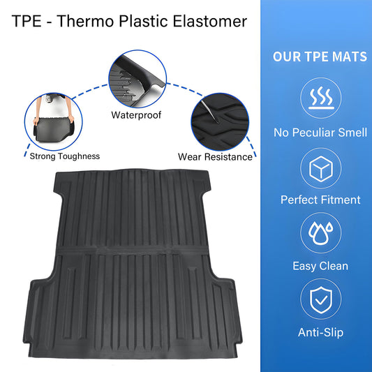 TPE Rear Cargo Trunk Liner Floor Bed Mat For 2015-25 Ford F-150 5.5FT Waterproof