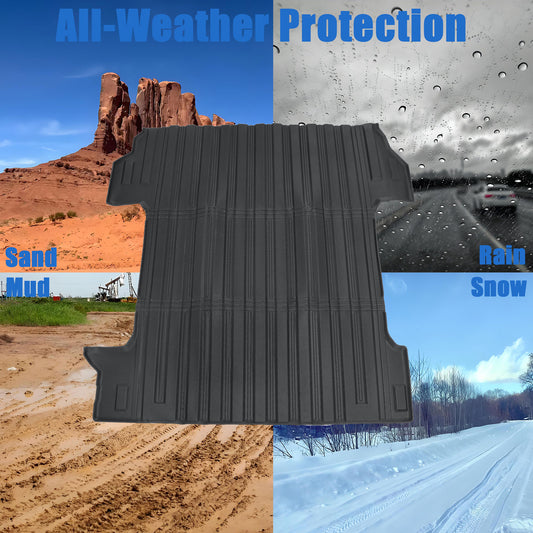 TPE Truck Bed Mat For 2019-2025 GMC Sierra/Chevy Silverado 1500 5.8FT Black