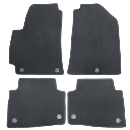 New For 2021-2025 Kia Seltos Front & Rear Velour Floor Mats Carpet Black 4PCS